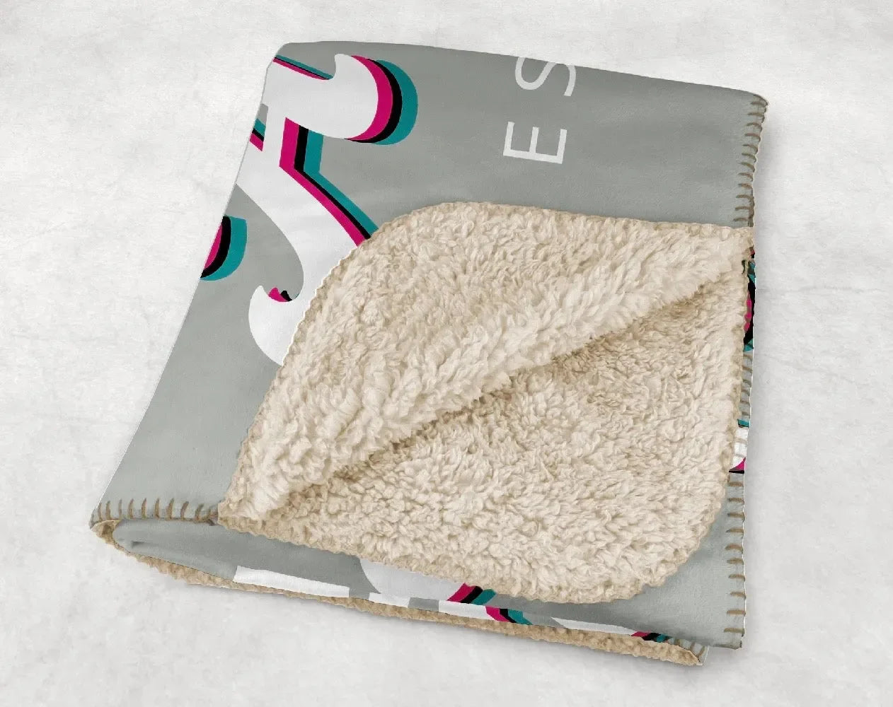 Zeta Tau Alpha Sherpa Blanket - Retro XL 60"x80"