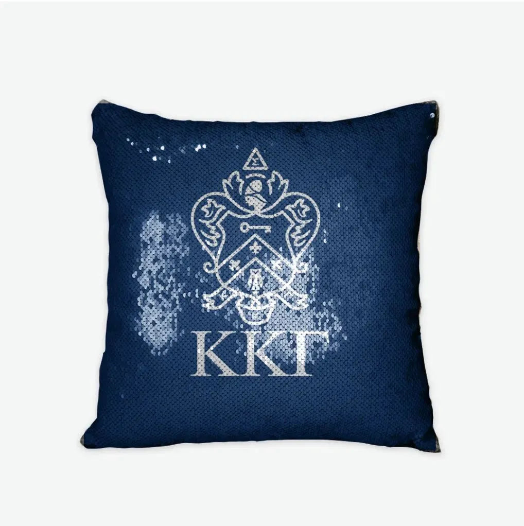 Kappa Kappa Gamma Coat of Arms Sequin Pillow Cover