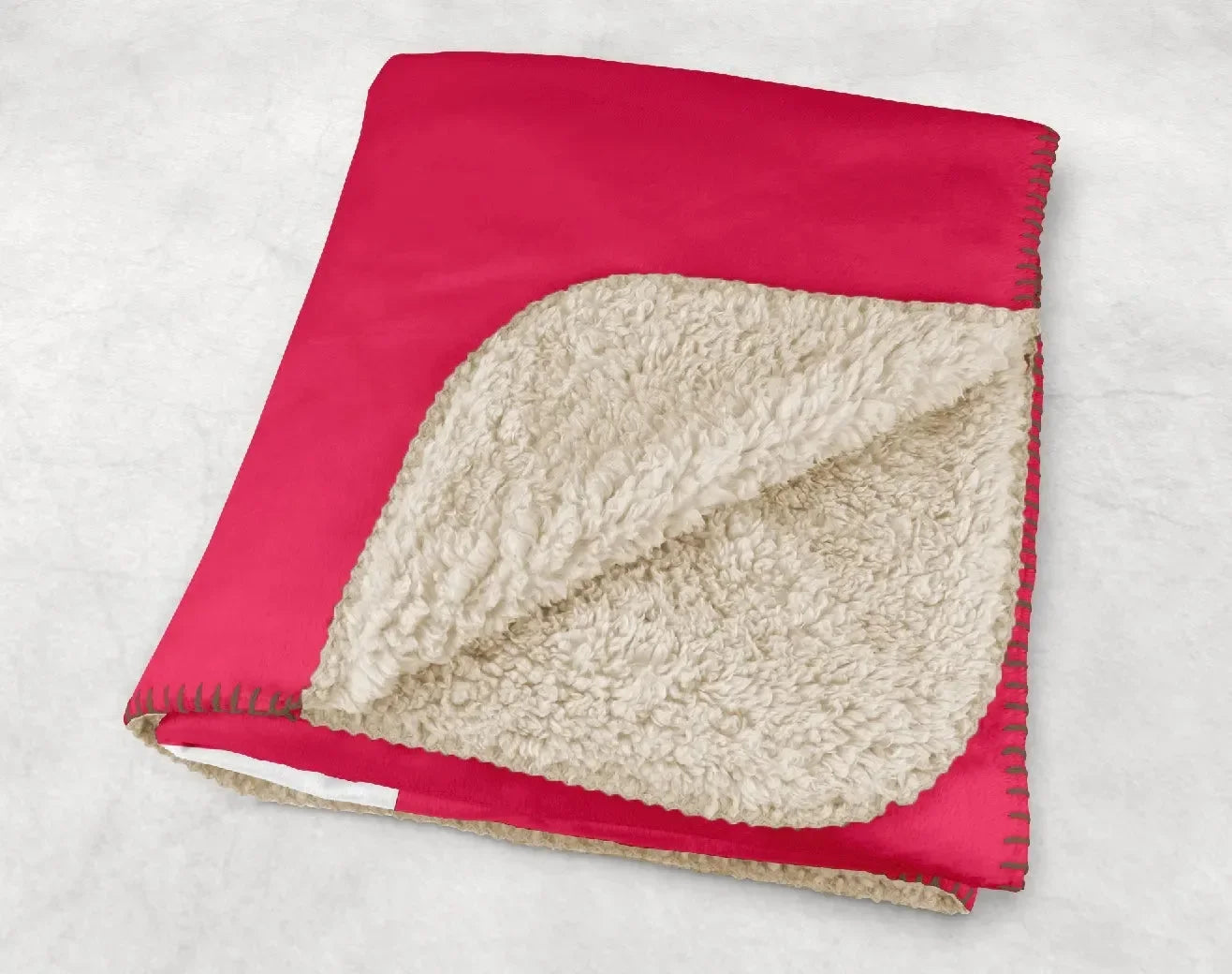 Alpha Omicron Pi XL 60x80 Sherpa Throw Blanket - Center Band