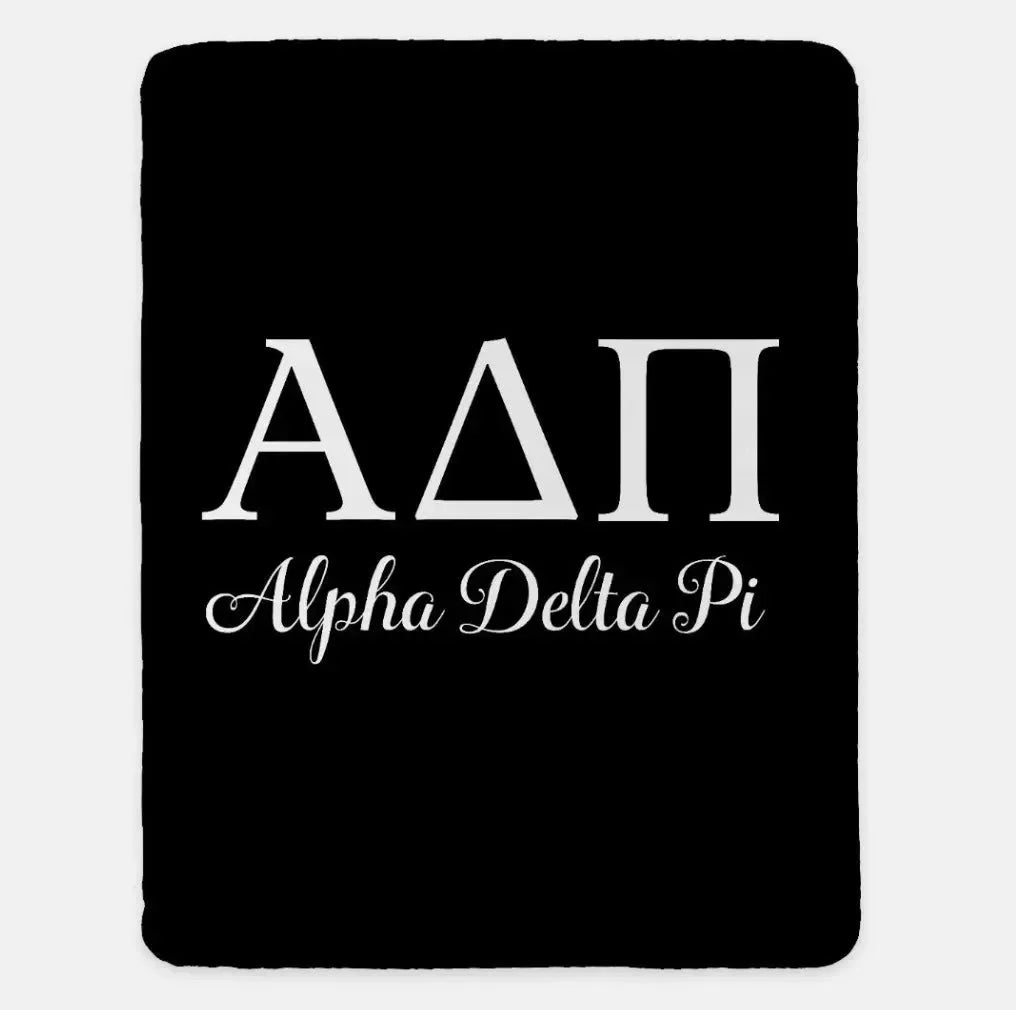 Alpha Delta Pi XL 60x80 Sherpa Throw Blanket
