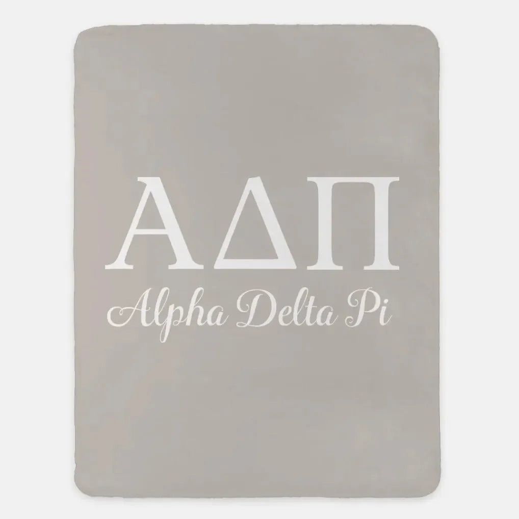 Alpha Delta Pi XL 60x80 Sherpa Throw Blanket