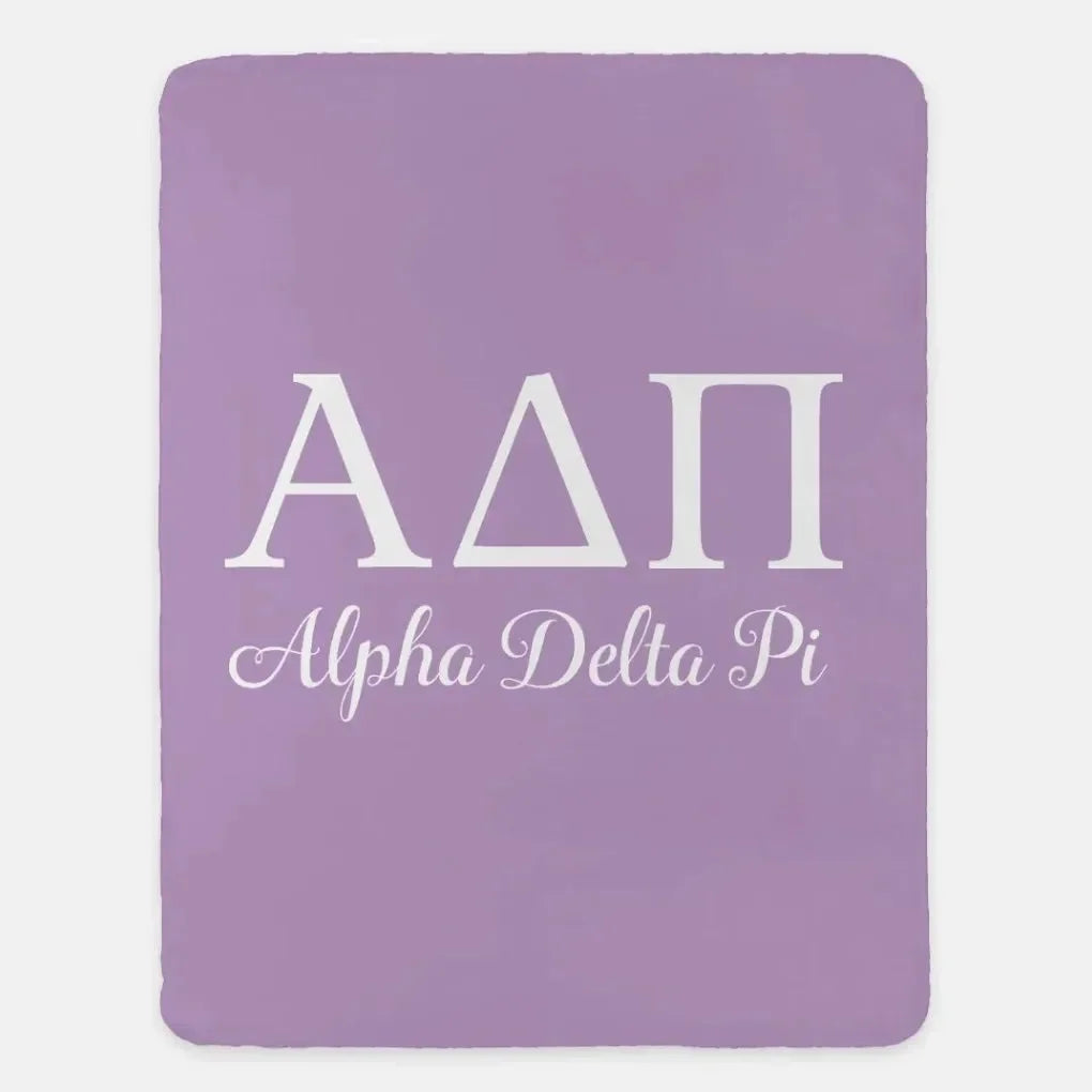 Alpha Delta Pi XL 60x80 Sherpa Throw Blanket