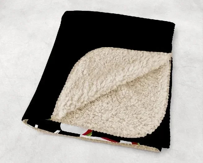 Alpha Gamma Delta XL 60x80 Sherpa Throw Blanket - Retro
