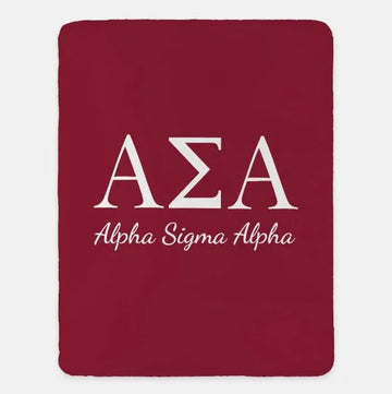 Alpha Sigma Alpha XL 60x80 Sherpa Blanket