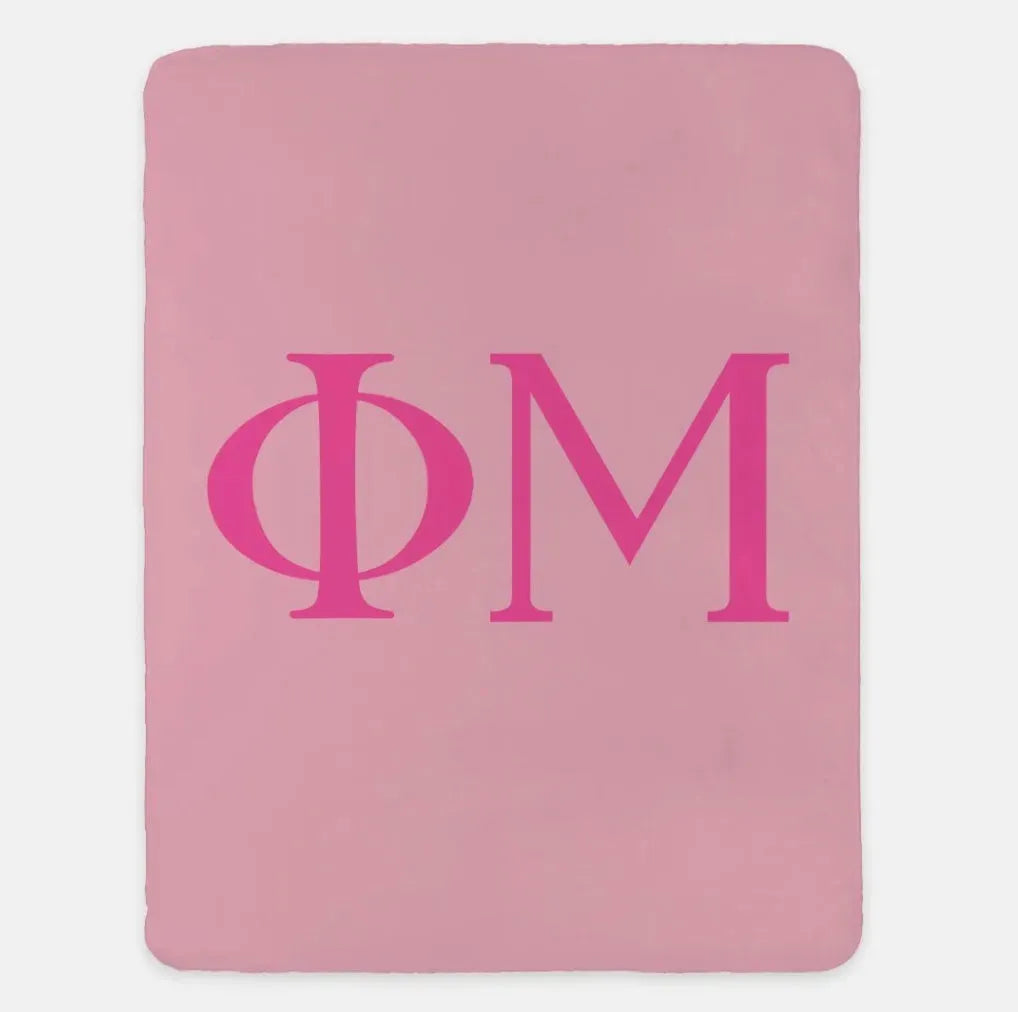 Phi Mu XL 60x80 Sherpa Throw Blanket