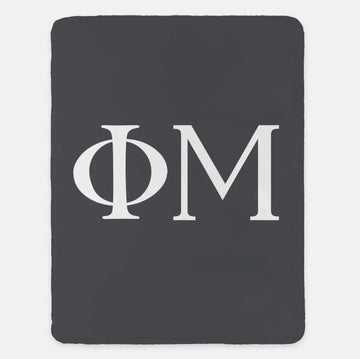 Phi Mu XL 60x80 Sherpa Throw Blanket