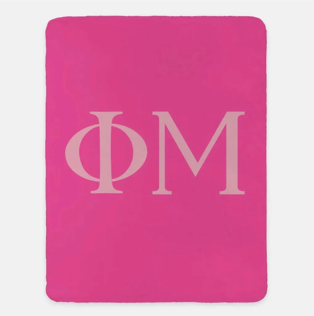 Phi Mu XL 60x80 Sherpa Throw Blanket