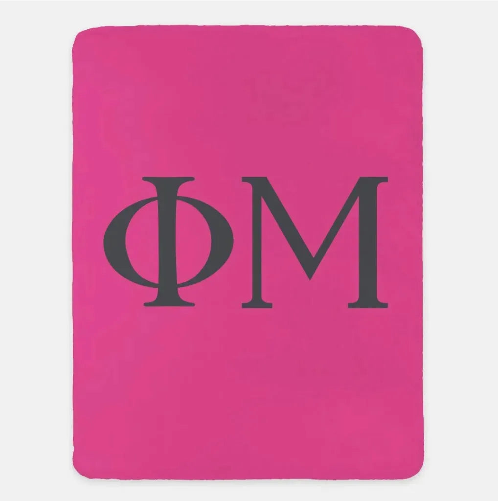 Phi Mu XL 60x80 Sherpa Throw Blanket