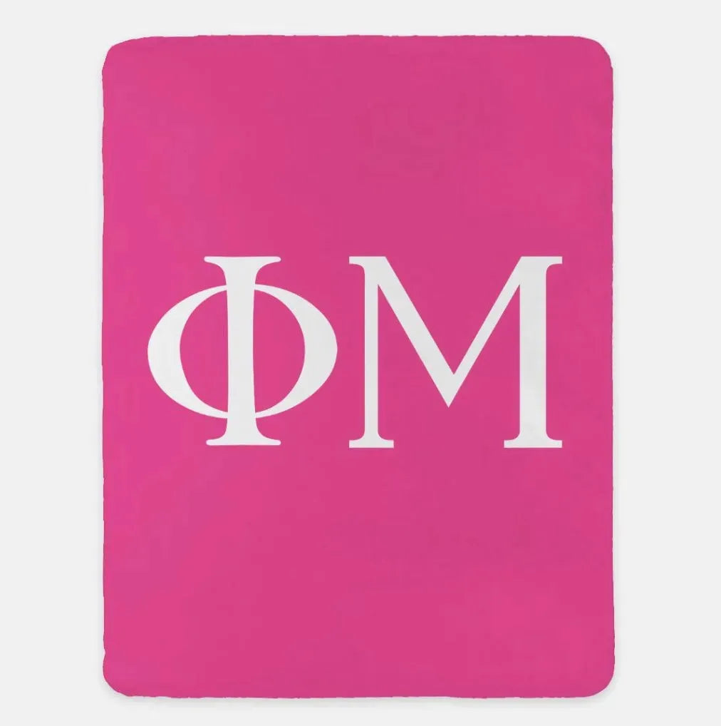 Phi Mu XL 60x80 Sherpa Throw Blanket