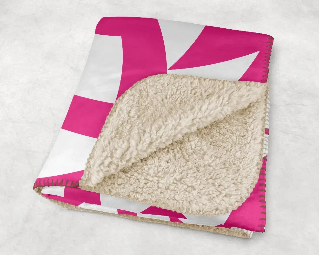 Phi Mu XL 60x80 Sherpa Throw Blanket Pink Tribal