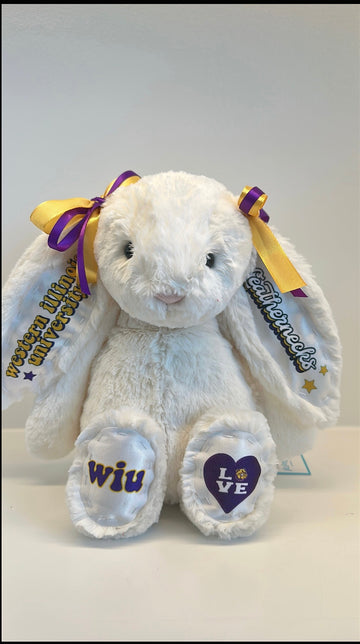 Western Illinois University Custom College Jellycat Bashful Bunny
