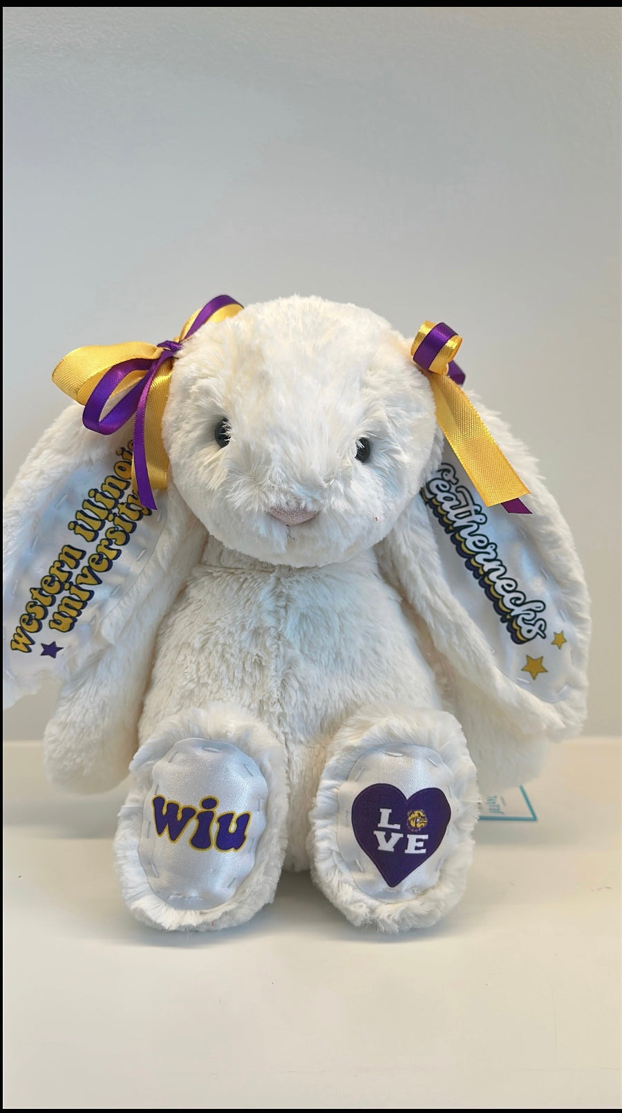 Western Illinois University Custom College Jellycat Bashful Bunny