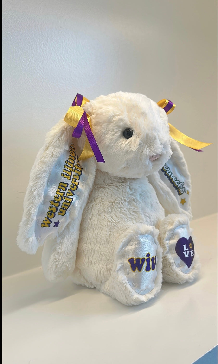Western Illinois University Custom College Jellycat Bashful Bunny