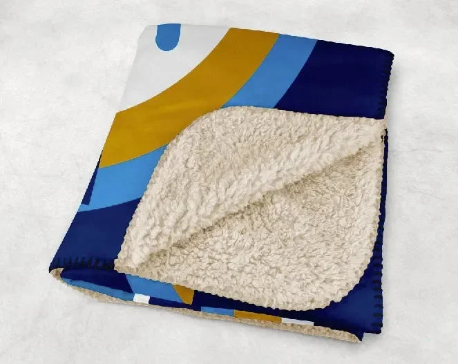 KKG XL 60x80 Sherpa Blanket - Fleur de Key Wide Band