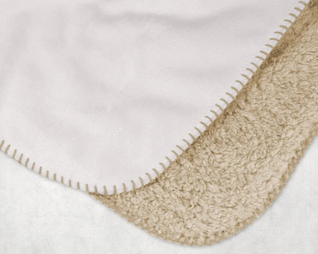 Alpha Phi XL 60x80 Sherpa Throw Blanket - Wide Band Crest