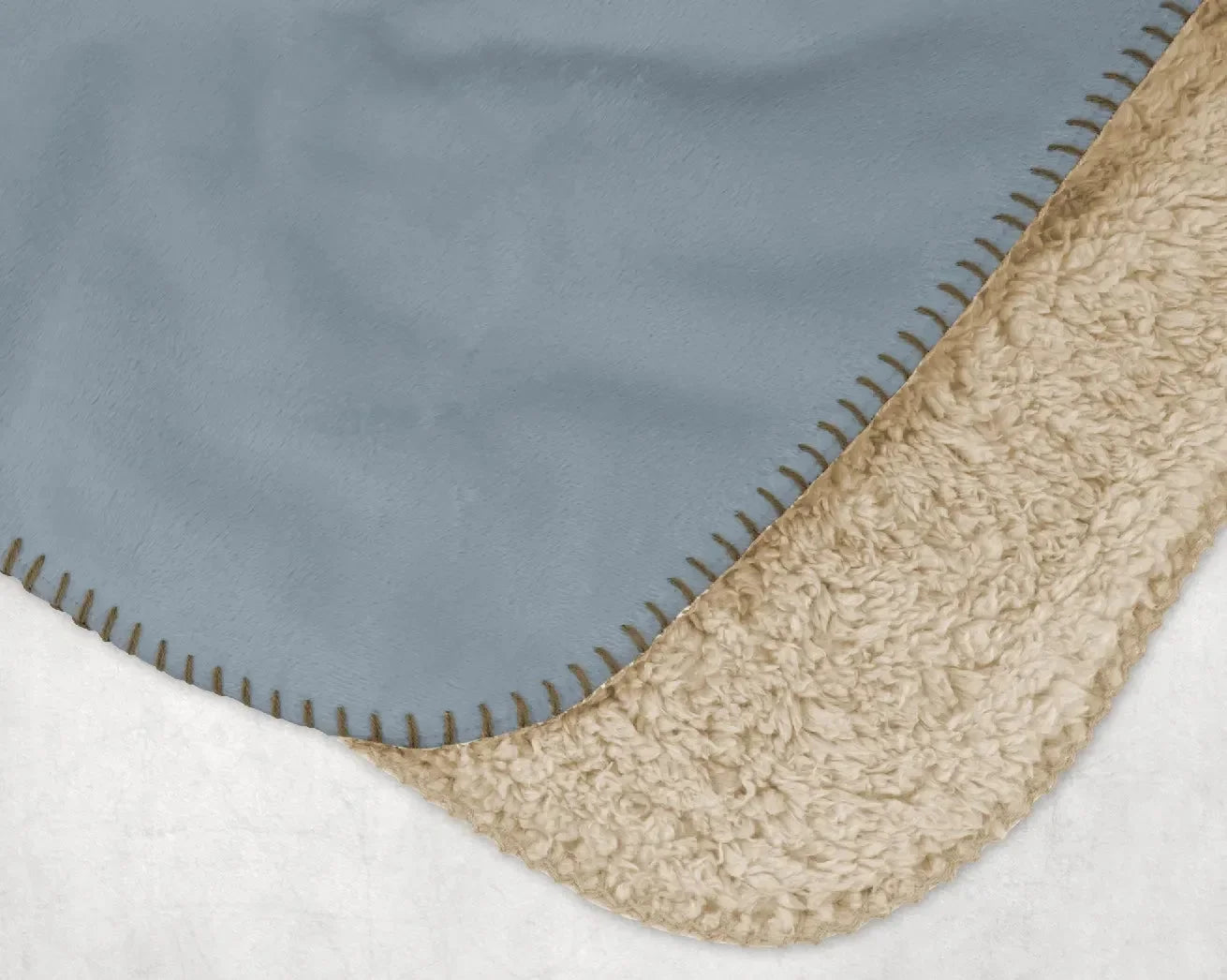 Tri Delta XL 60x80 Traditional Sherpa Blanket - Silver