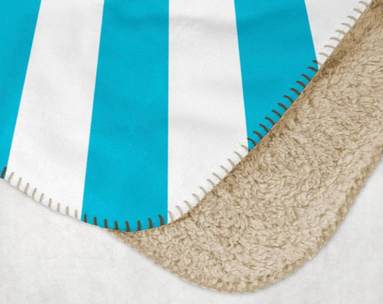 Tri Delta XL 60x80 Sherpa Blanket - Bright Blue Starburst