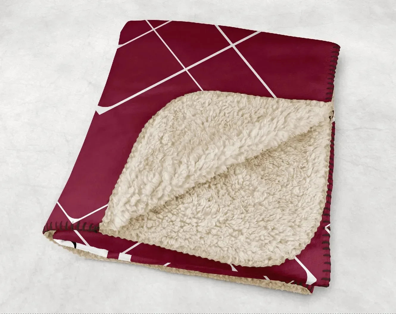 Kappa Delta XL 60x80 Sherpa Throw Blanket - Diamond Pattern