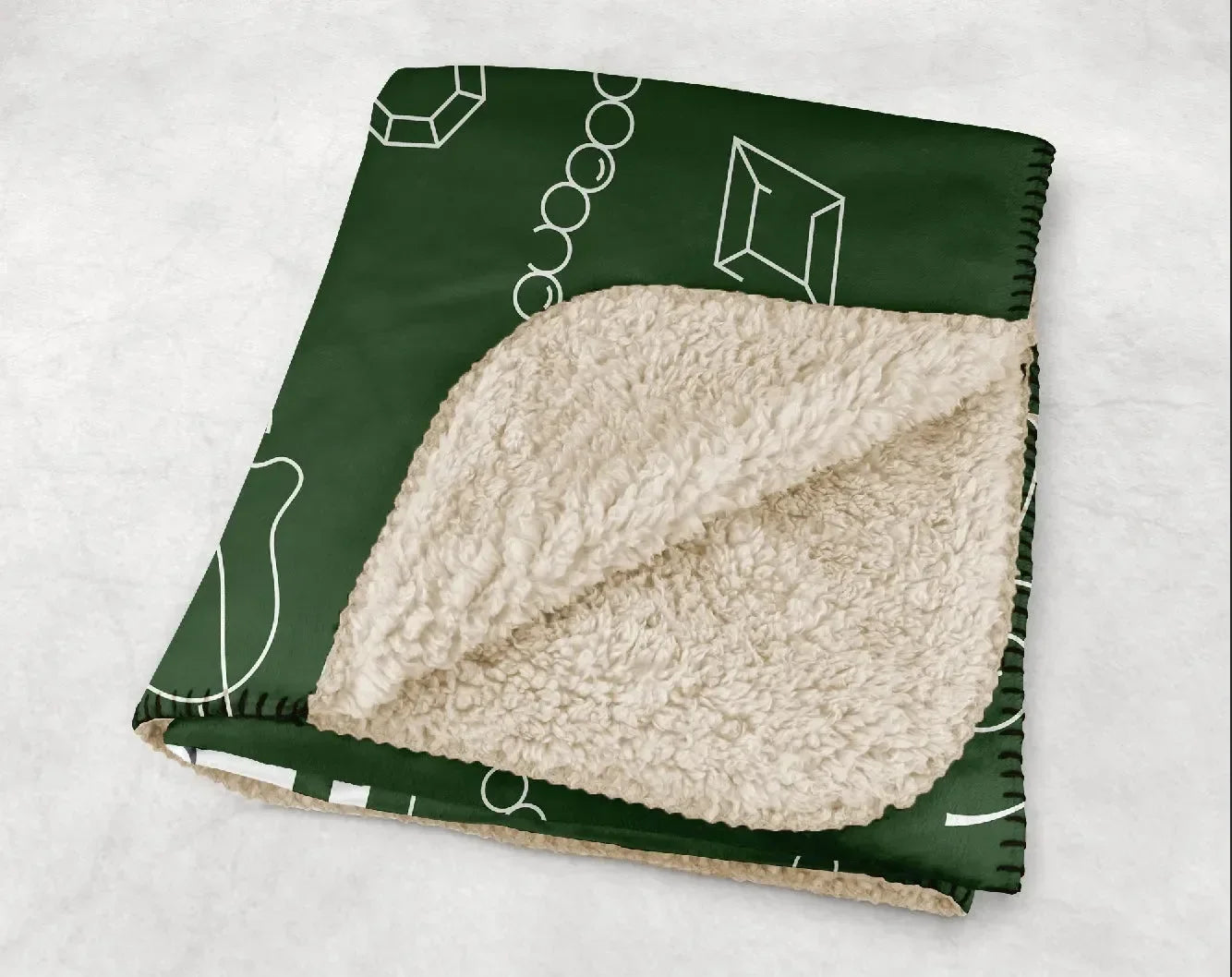 Kappa Delta XL 60x80 Sherpa Throw Blanket Icon Pattern