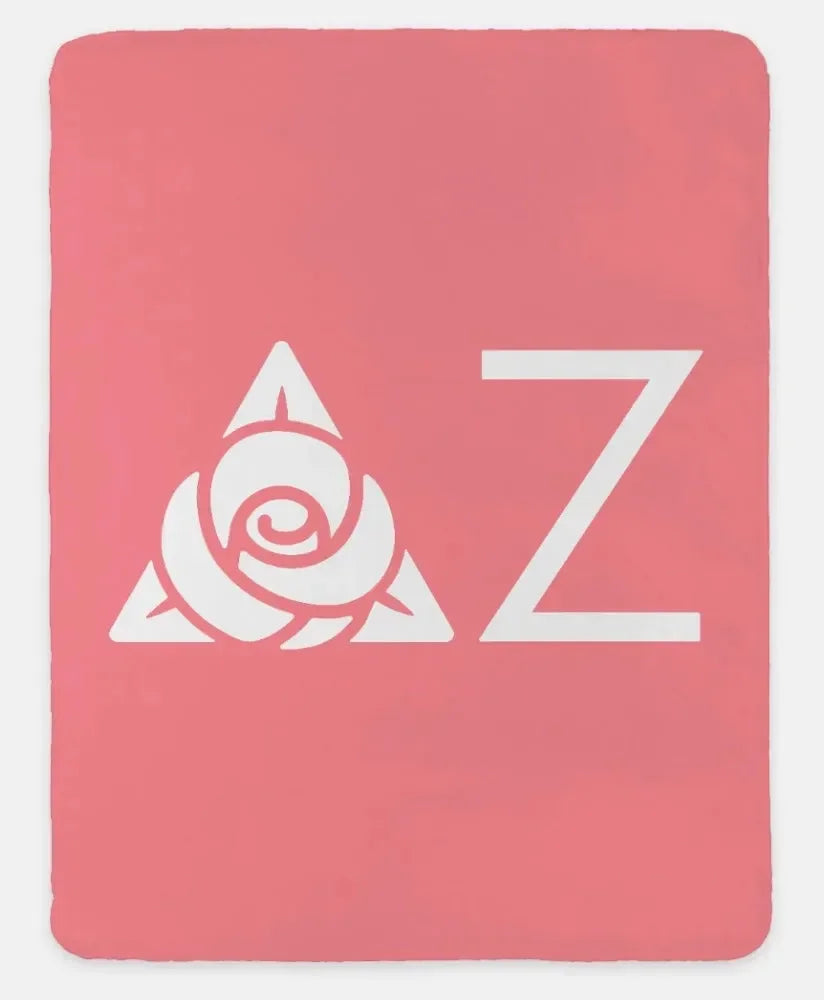 Delta Zeta XL 60x80 Sherpa Blanket - Greek Letters
