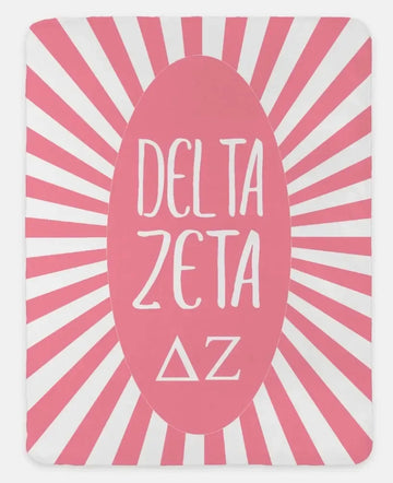 Delta Zeta XL 60x80 Sherpa Blanket - Starburst