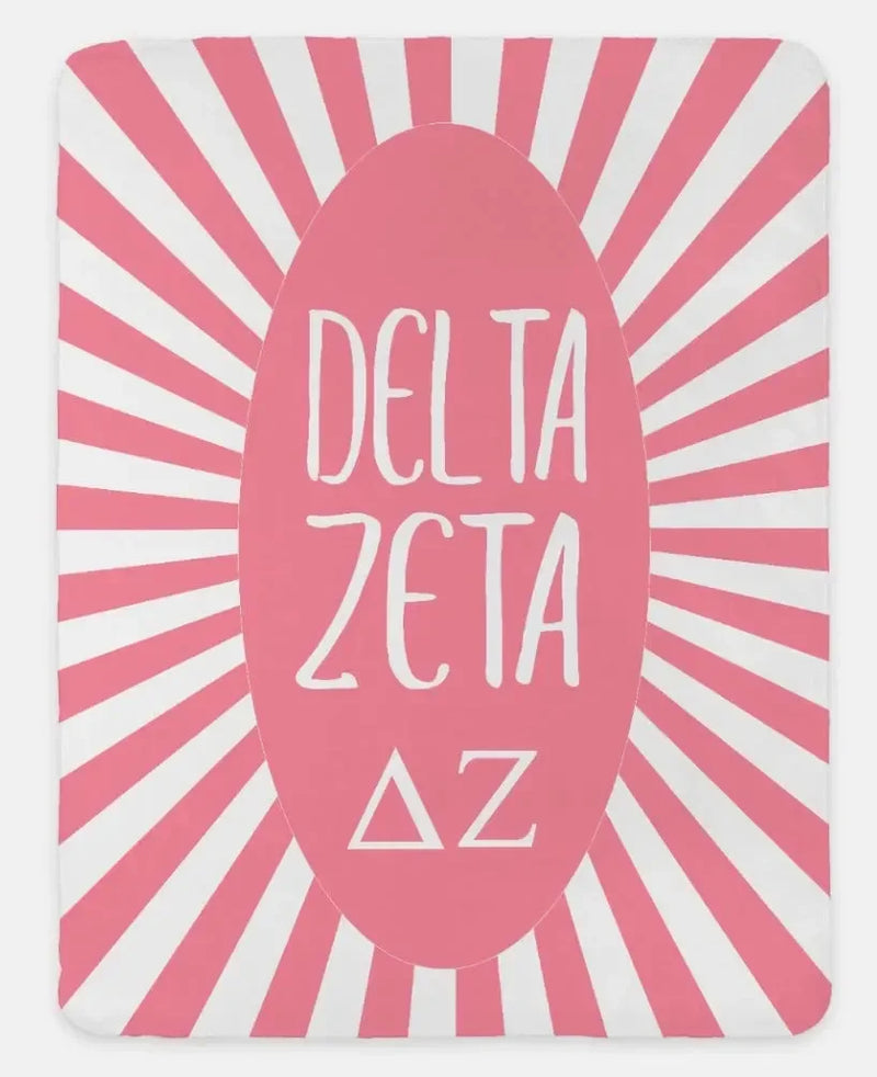 Delta Zeta XL 60x80 Sherpa Blanket - Starburst
