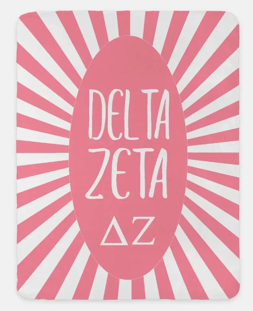 Delta Zeta XL 60x80 Sherpa Blanket - Starburst