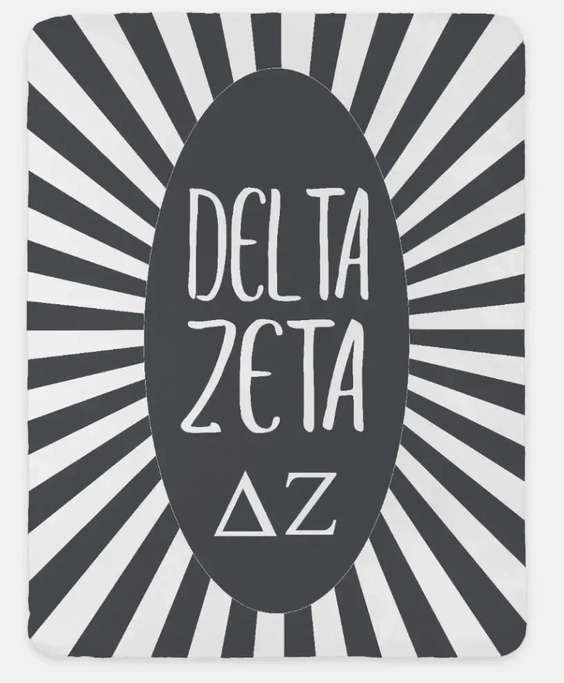 Delta Zeta XL 60x80 Sherpa Blanket - Starburst