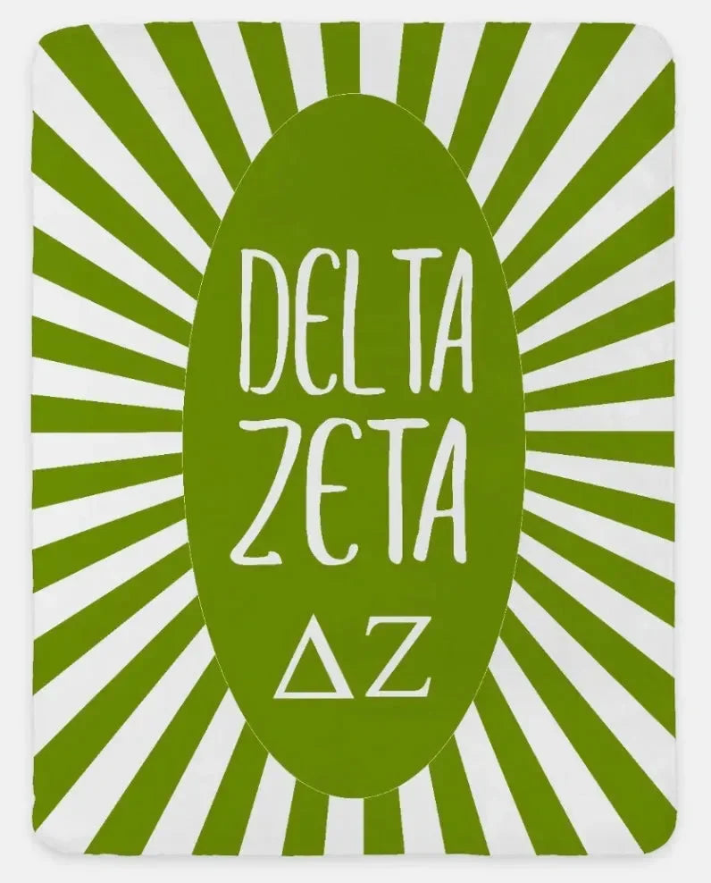 Delta Zeta XL 60x80 Sherpa Blanket - Starburst