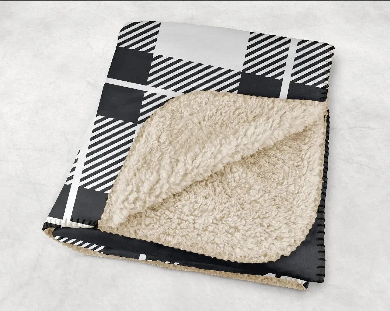 Delta Zeta XL 60x80 Plaid Sherpa Throw Blanket