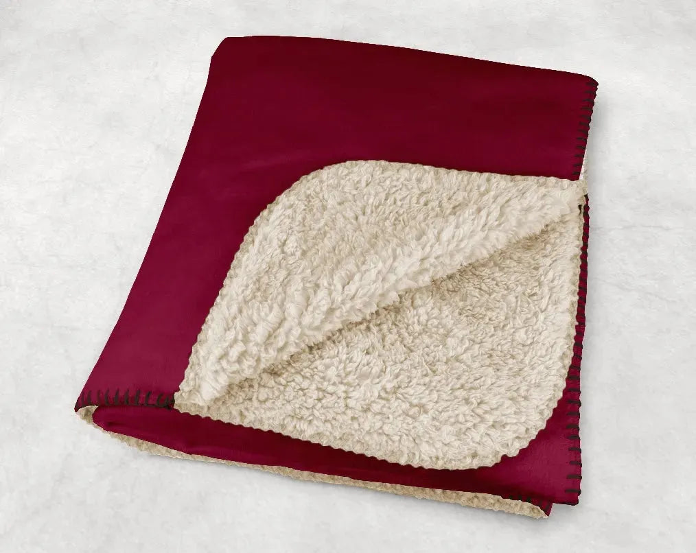 Pi Beta Phi XL 60x80 Traditional Sherpa Blanket - Wine