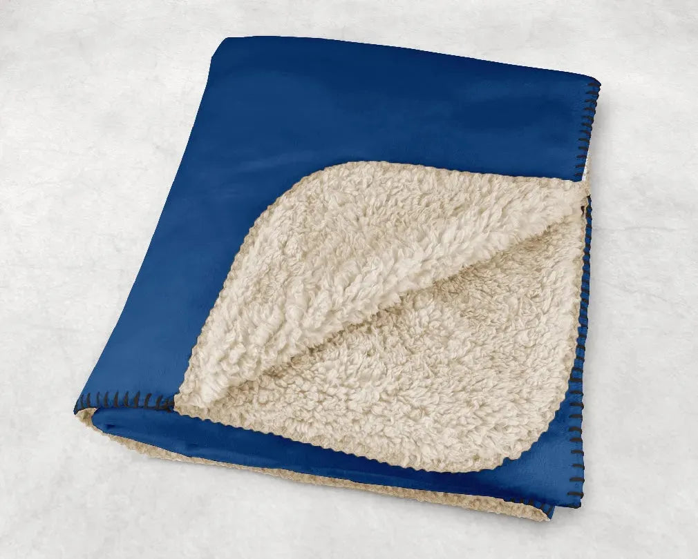 Pi Beta Phi XL 60x80 Traditional Sherpa Throw Blanket - Blue