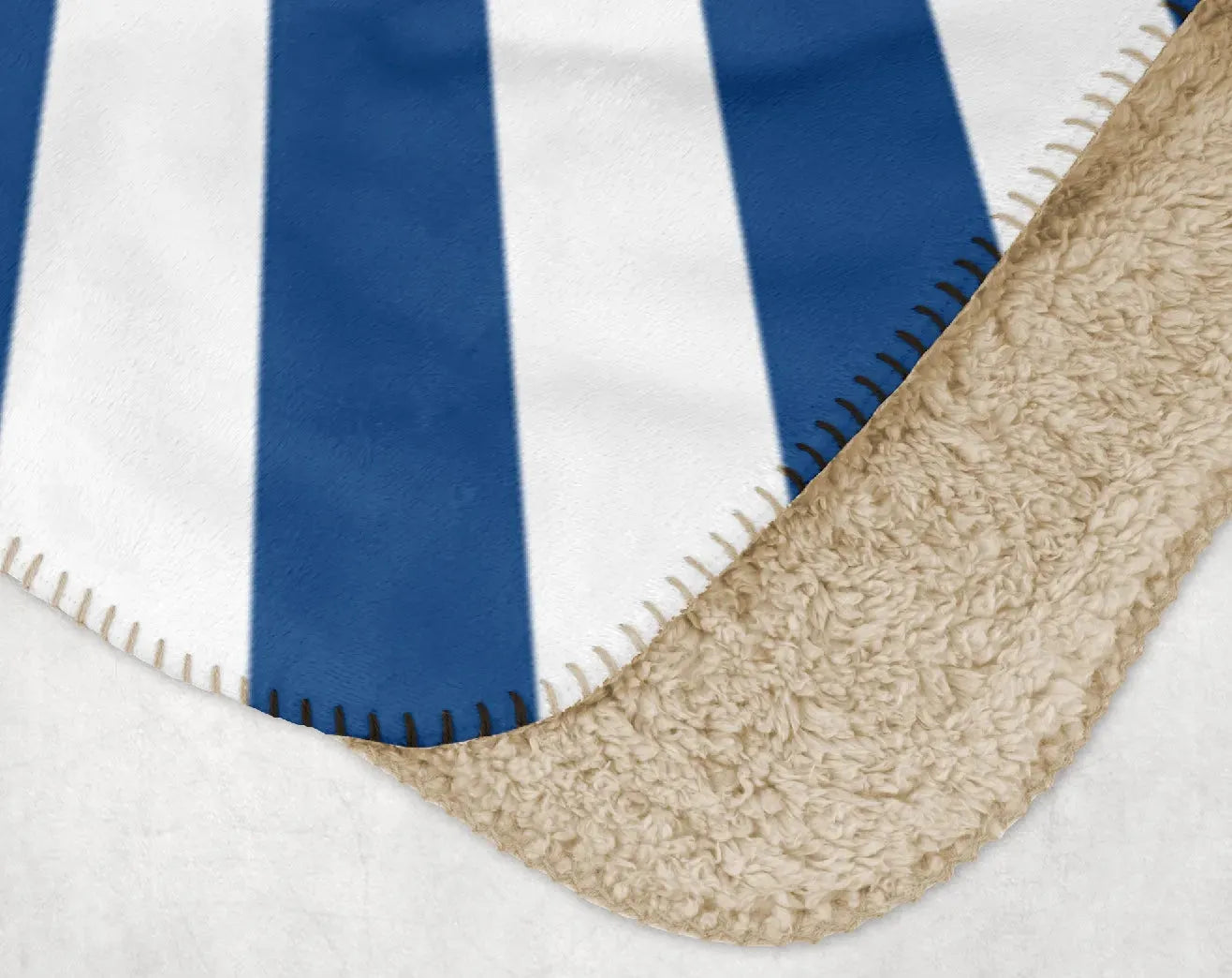 Pi Phi XL 60x80 Sherpa Throw Blanket - Blue Starburst