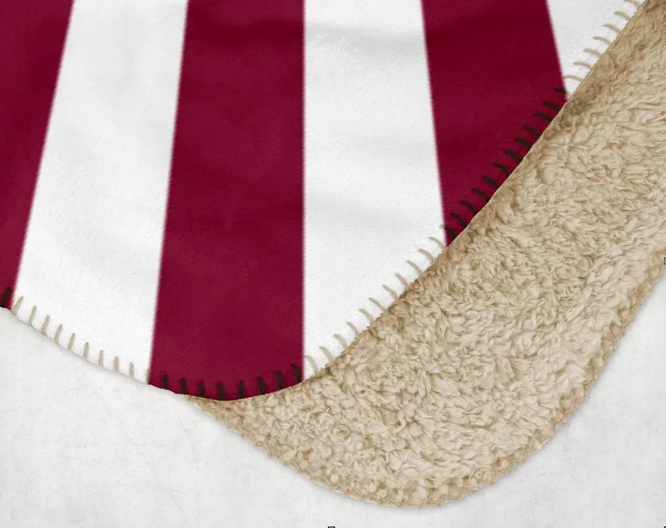 Pi Phi XL 60x80 Sherpa Throw Blanket - Wine Starburst