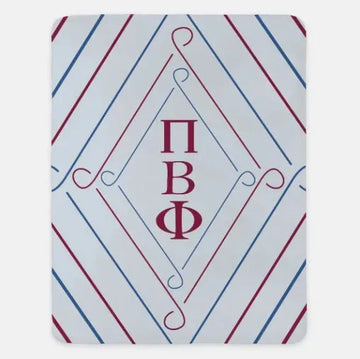 Pi Phi XL 60x80 Sherpa Throw Blanket - Diamond Pattern