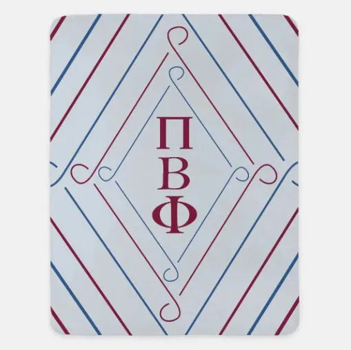 Pi Phi XL 60x80 Sherpa Throw Blanket - Diamond Pattern