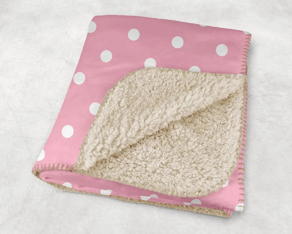 Delta Gamma XL 60x80 Sherpa Throw Blanket - Polka Dot