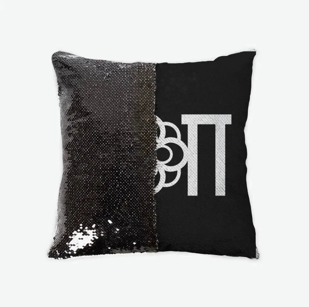 Alpha Omicron Pi Sequin Throw Pillow Cover
