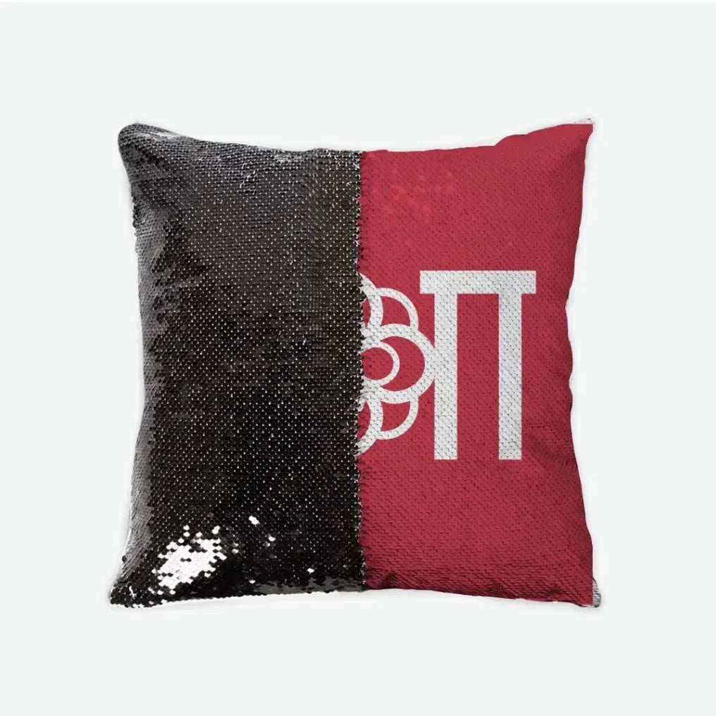 Alpha Omicron Pi Sequin Throw Pillow Cover