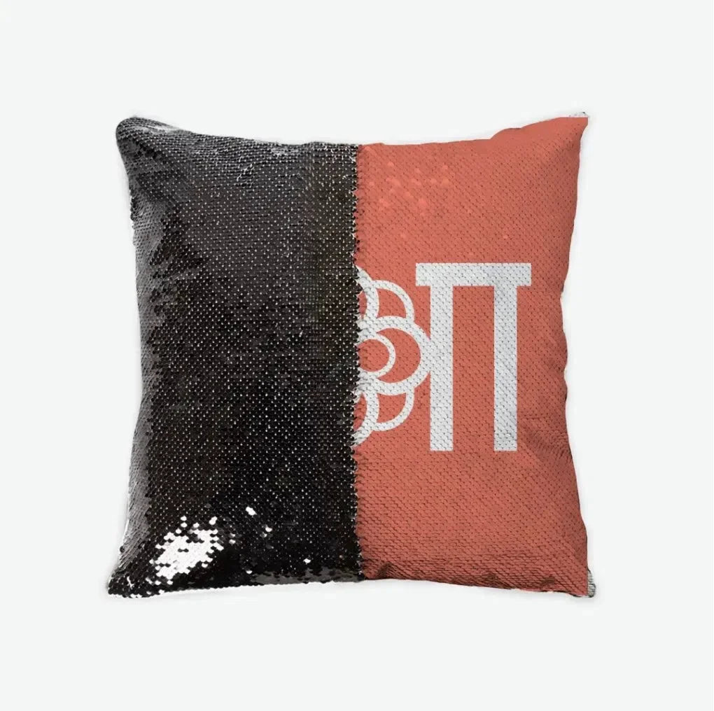 Alpha Omicron Pi Sequin Throw Pillow Cover
