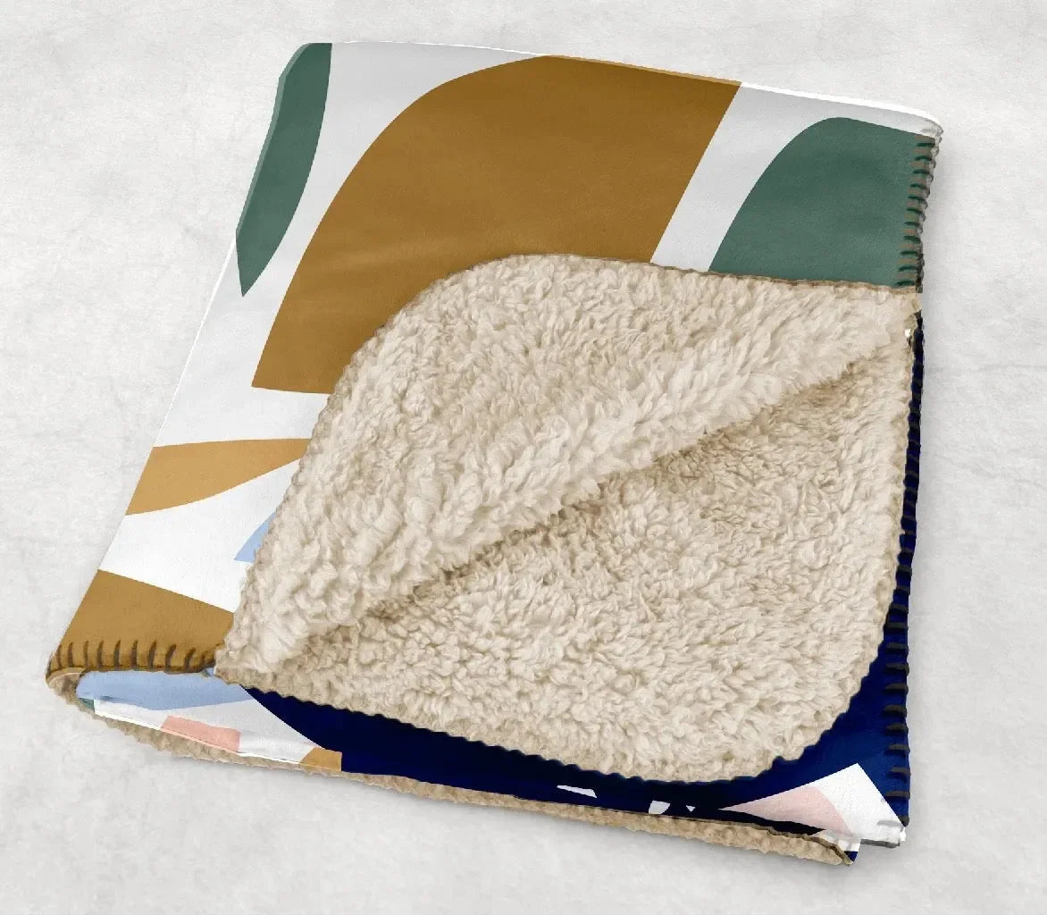 Delta Gamma XL 60x80 Sherpa Throw Blanket - Flat Leaves