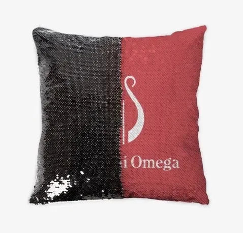 Alpha Chi Omega Sequin Throw Pillow Cover - Scarlet Lyre