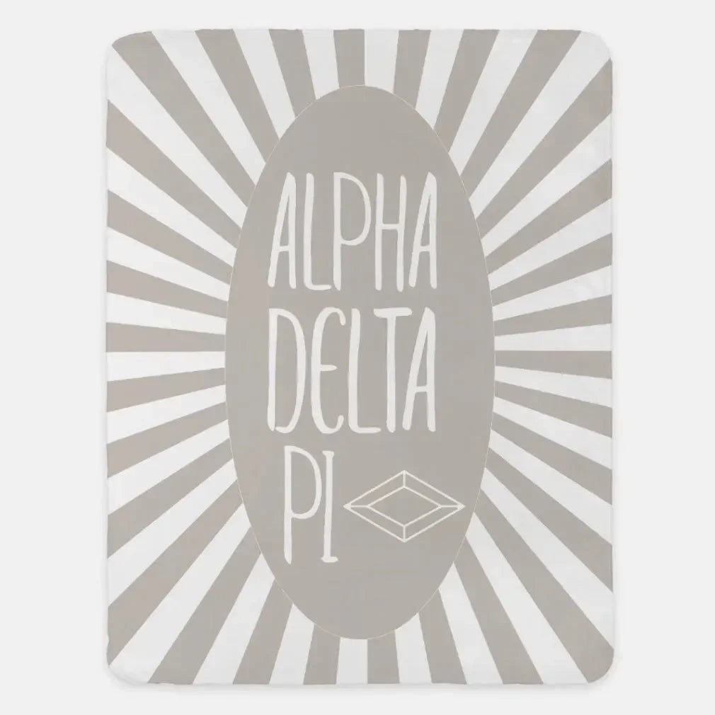 Alpha Delta Pi XL 60x80 Sherpa Throw Blanket - Starburst