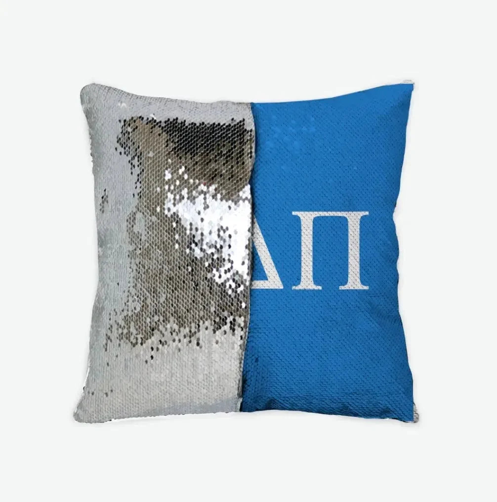 Alpha Delta Pi Sequin Pillow Cover - Greek Letters