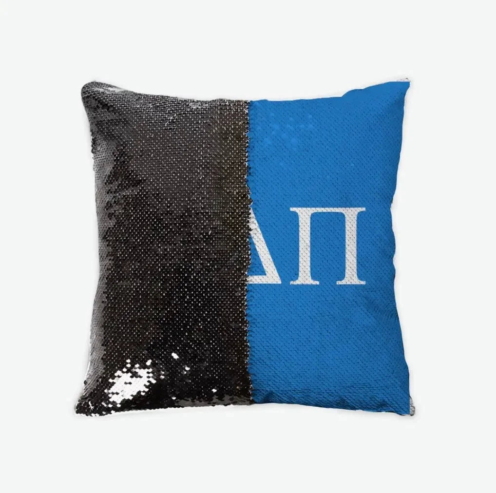 Alpha Delta Pi Sequin Pillow Cover - Greek Letters