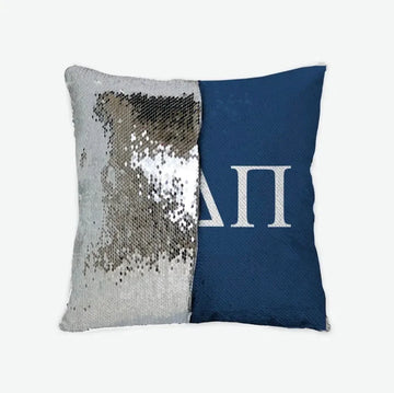 Alpha Delta Pi Sequin Pillow Cover - Greek Letters