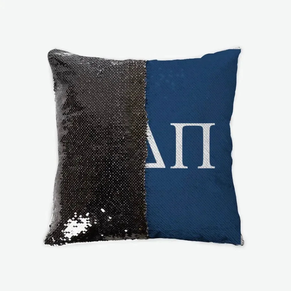 Alpha Delta Pi Sequin Pillow Cover - Greek Letters