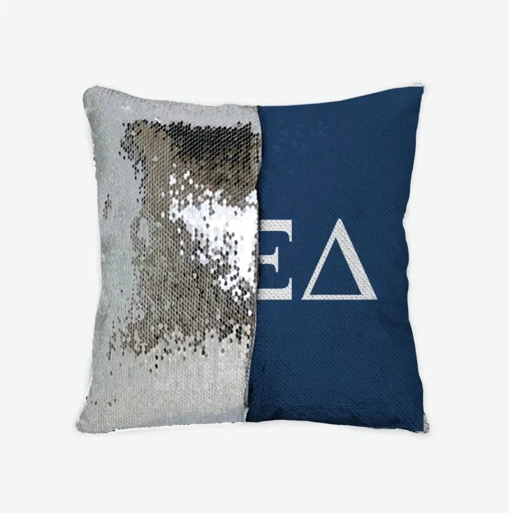 Alpha Xi Delta Sequin Pillow Cover - Greek Letters