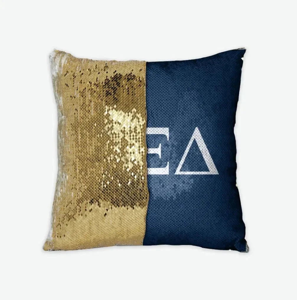 Alpha Xi Delta Sequin Pillow Cover - Greek Letters