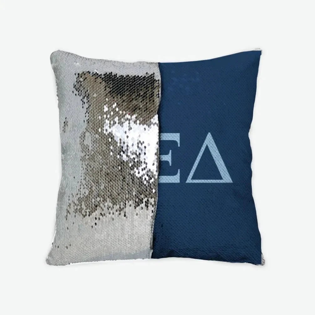 Alpha Xi Delta Sequin Pillow Cover - Greek Letters